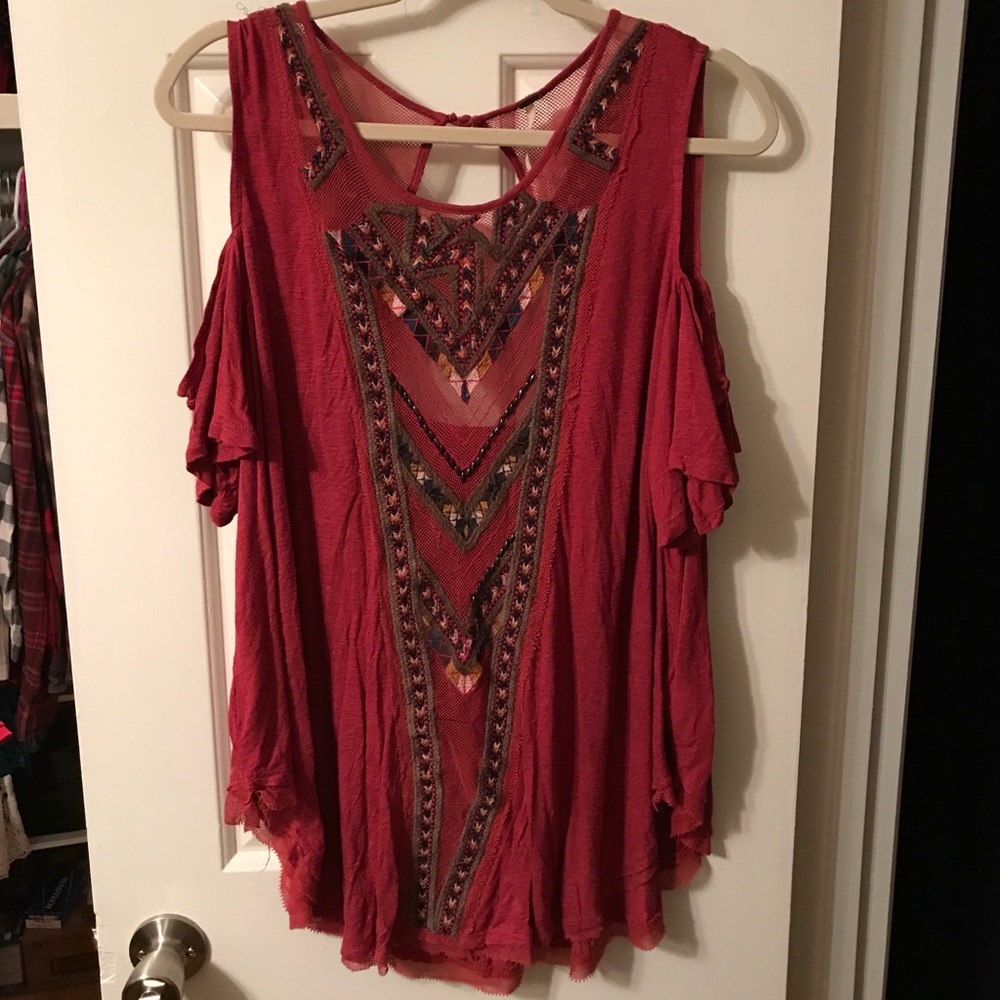 Free People Cold Shoulder Top